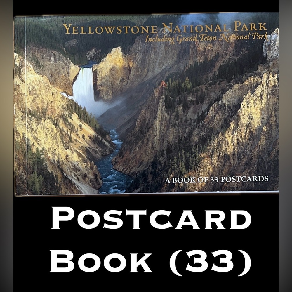 🏔️Yellowstone National Park Grand Teton 33 Postcard Book Scenic Animal Nature